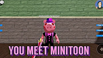 *HOW TO GET* YOU MEET MINITOON BADGE + MINITOON MORPH in Piggy Rp-2| Roblox