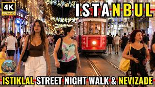 Istanbul Turkey 2026 4K Walking Tour | Istiklal Street Nightlife, Hidden Streets, Cafe, Pubs, Market
