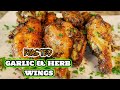 Roasted Garlic And Herb Chicken Wings Recipe In The Oven | Easy Chicken Wings Recipe