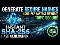 11 🤯 Generate Secure Hashes Instantly! (SHA-256 FASTEST METHOD) | 100% Secure 🔒