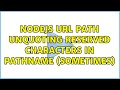 Nodejs URL path unquoting reserved characters in pathname (sometimes)