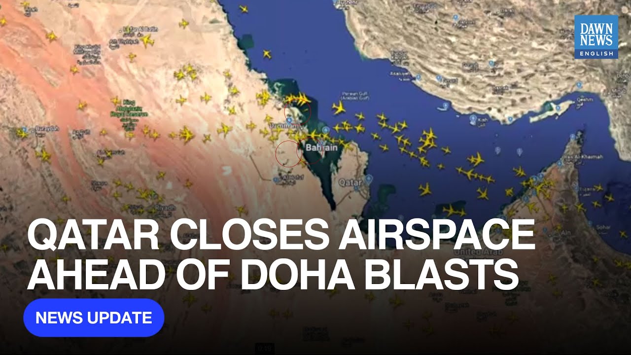 Qatar Shuts Airspace Before Explosions Heard Over Doha | Dawn News