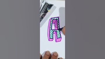Outline weird Looking Alphabet A with Marker Pen #yiichy
