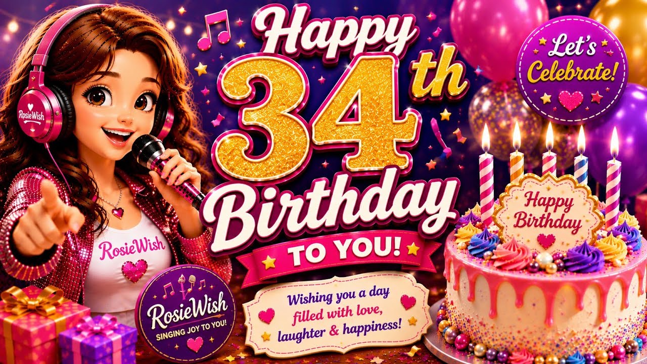 Happy 34th Birthday 🎂 | Birthday Video | Happy Birthday Wishes