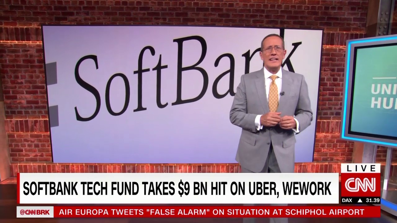 SoftBank tech fund takes $9 billion hit on Uber, WeWork - YouTube
