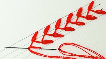 Basic Hand Embroidery Tutorial with Variation Lazy Daisy Border Design, Stitching Ideas for Dress