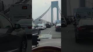 "Morning Commute: Verrazano Bridge Traffic Towards Manhattan at 8 a.m."