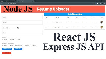 Resume Uploader Project using React JS and Express JS (Hindi)