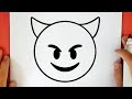 COMO DIBUJAR AL EMOJI DE DIABLITO