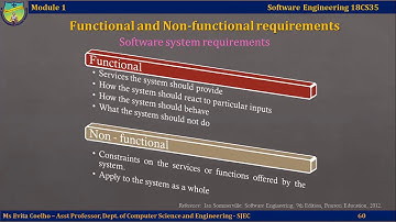 Lecture Video 1.3.7 - Functional requirements