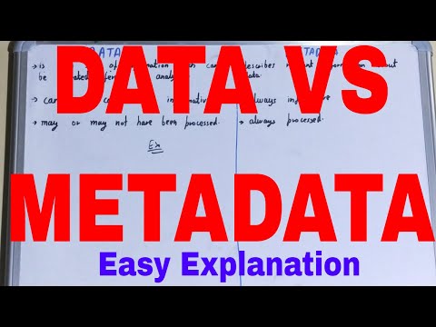 Data vs Metadata|Difference between data and metadata|Data and metadata differences|Data Metadata