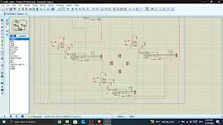 Traffic Lights DLD Project || Proteus Professional 8 