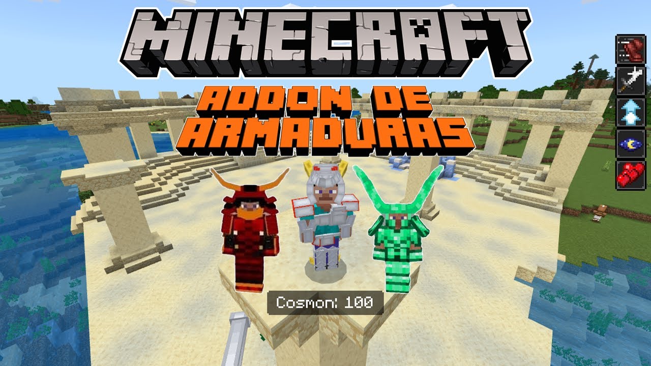 LOS MEJORES 2 ADDONS DE ARMADURAS PARA MINECRAFT PE 1.19 🦾 - YouTube