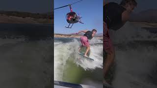 Rich Kid Uses Helicopter To Wakesurf🚁