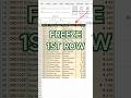 How to Freeze Top Row in Excel