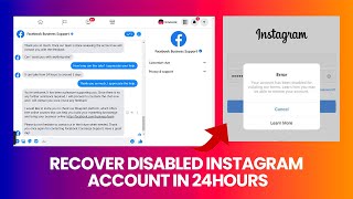 How I Got My DISABLED INSTAGRAM ACCOUNT Back in 24Hrs After I Spoke With A Facebook Live Agent