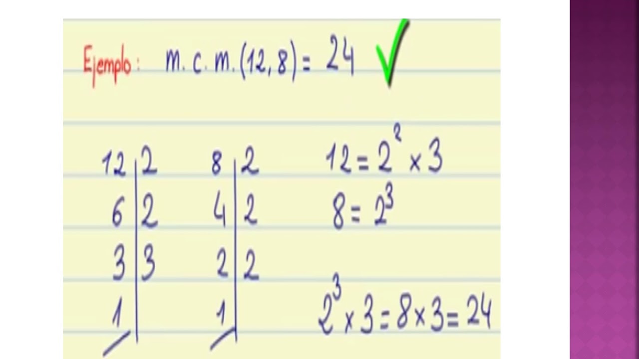 Minimo Comun Multiplo 9 Y 12