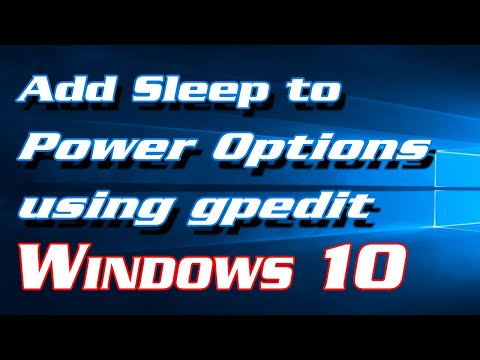 How to Add Sleep to Power Options Using Group Policy Editor in Windows 10 | Definite Solutions