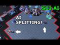 EPIC AI HARASS! - Phobos vs Sharkbot - Starcraft 2 AI