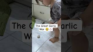 The Great Garlic War 😂🧄👇#momlife #cutebaby #babyfun