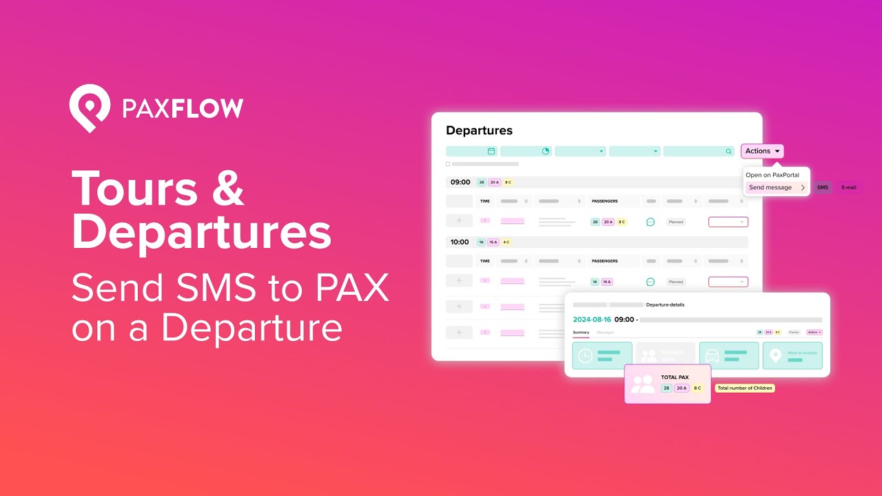 Send SMS to PAX on a departure - YouTube