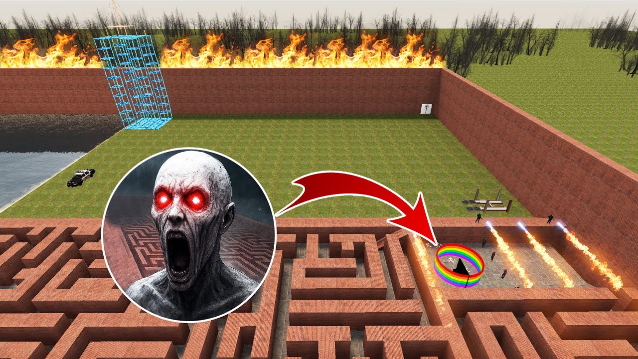 SCP-096 ЗАПЕРТ В КРУГЛОЙ КЛЕТКЕ — СМОЖЕТ ЛИ ОН СБЕЖАТЬ? В Garry's Mod