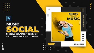 How to Design Music Social Media Banner | Adobe Photoshop Tutorial | Speed Art | Grafix Mentor