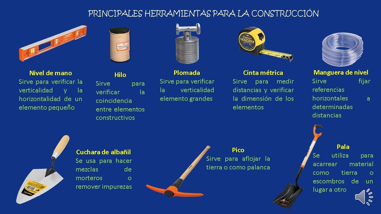 Tecnología de la Construcción. Conceptos Generales: Herramientas,  Maquinaria y Medios Auxiliares en Albañilería - Construmatica