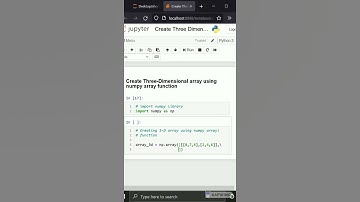 Creating 3-Dimensional array using numpy array function | Codersarts