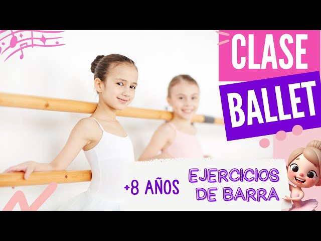 Formación Niña Ejercicio Coreográfico De Pie En Barra De Ballet