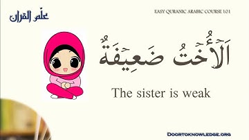 Learn Arabic |- Lesson 18 | مُبۡتَدَاءٌ وَخَبَرٌ Feminine | Easy Arabic Course 101