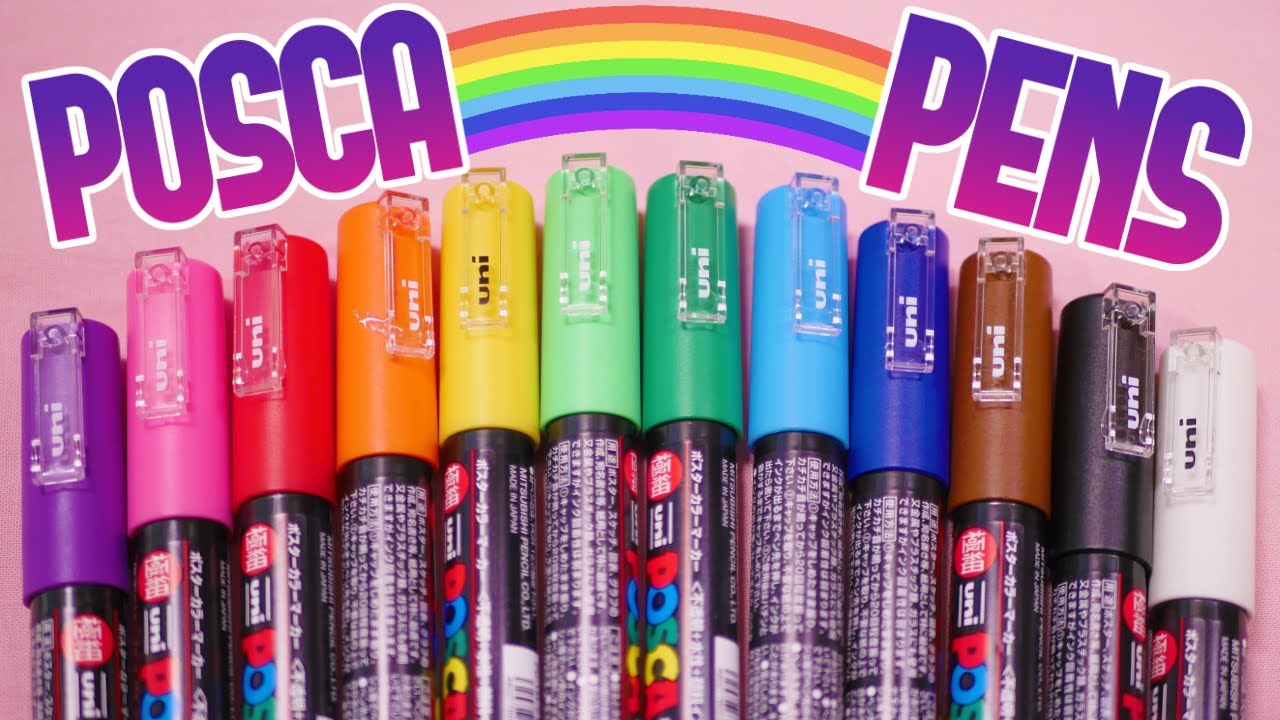 Trying ALL Posca Paint Pens Ultimate Test & Review YouTube