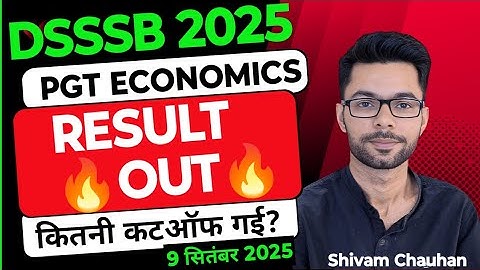 🚨DSSSB PGT Economics Result 2025 Out! 🔥Post Code 809/23 Merit List & Cutoff | DoE & NDMC #dsssb2025 