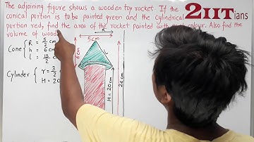 MENSURATION Exercise 17.4 Q13 Class X ICSE | IIT JEE The given figure shows a wooden toy rocket