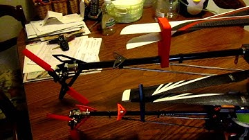 Gaui X5 and T-Rex 450 pro V2  size comparison video...