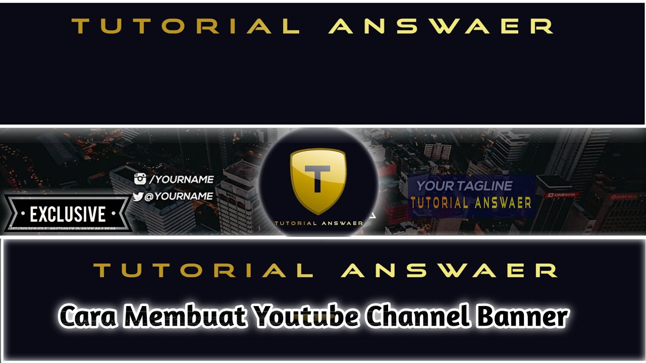 Cara Membuat Banner Template Di Youtube Pakai android Phone Sangat