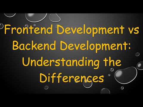 Frontend Development vs Backend Development: Understanding the Differences