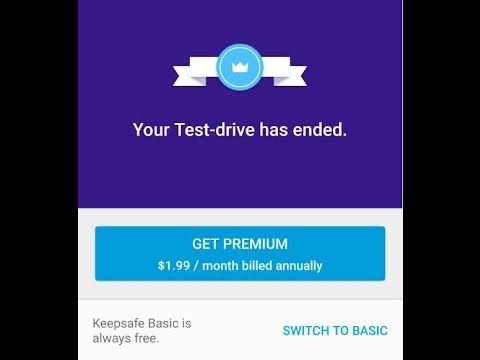 Keepsafe Your Test drive has ended Fix