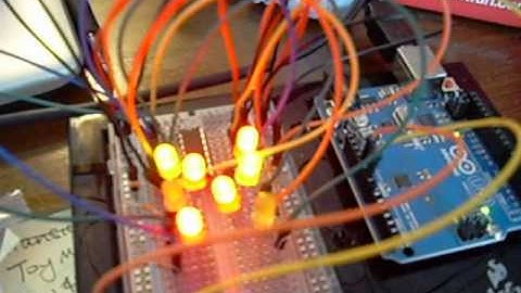 SparkFun Project: LEDs with Shift Registers with notes