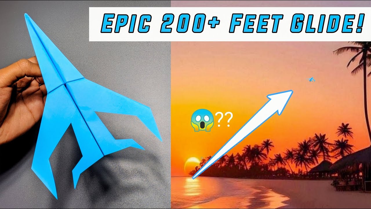 Epic 200+ Feet Glide! How to Make the BEST Shuttle Paper Airplane that Really Flies!