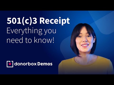 How to Create a 501c3 Donation Receipt with Donorbox