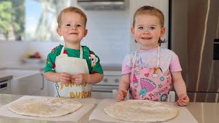 Otis And Ida Make Pizzas Twin Toddlers Cooking Show Episode