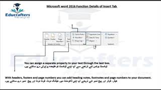 All information about MS word 2016 final functions of Insert Tab in detail with practical.