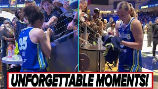 Paige Bueckers & Azzi Fudd Stayed Late for Fans After BIG Dallas Win