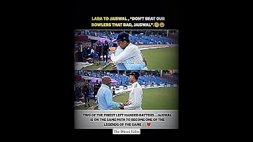 Brian Lara X Jaiswal ❤️🔥 #cricket #dhonieditz #trendingshorts