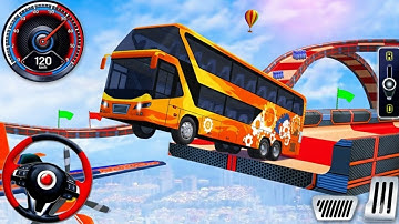 Vertical Impossible Bus Mega Ramp 🚍 垂直インポッシブルバスメガランプBus Stunt Tracks Racing 3D – Android ゲームプレイ