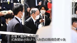 首相、長崎原爆式典に1分遅刻　被爆者団体から批判