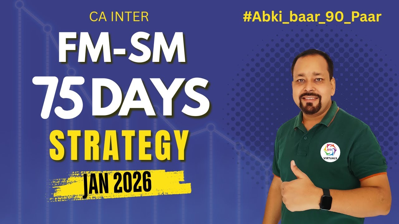 CA Inter FM-SM Exemption Strategy for Jan 2026 | Smart Tips by Prof. Om ...