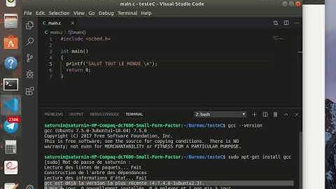 Exécuter un programme en C sur linux ubuntu avec vs-code