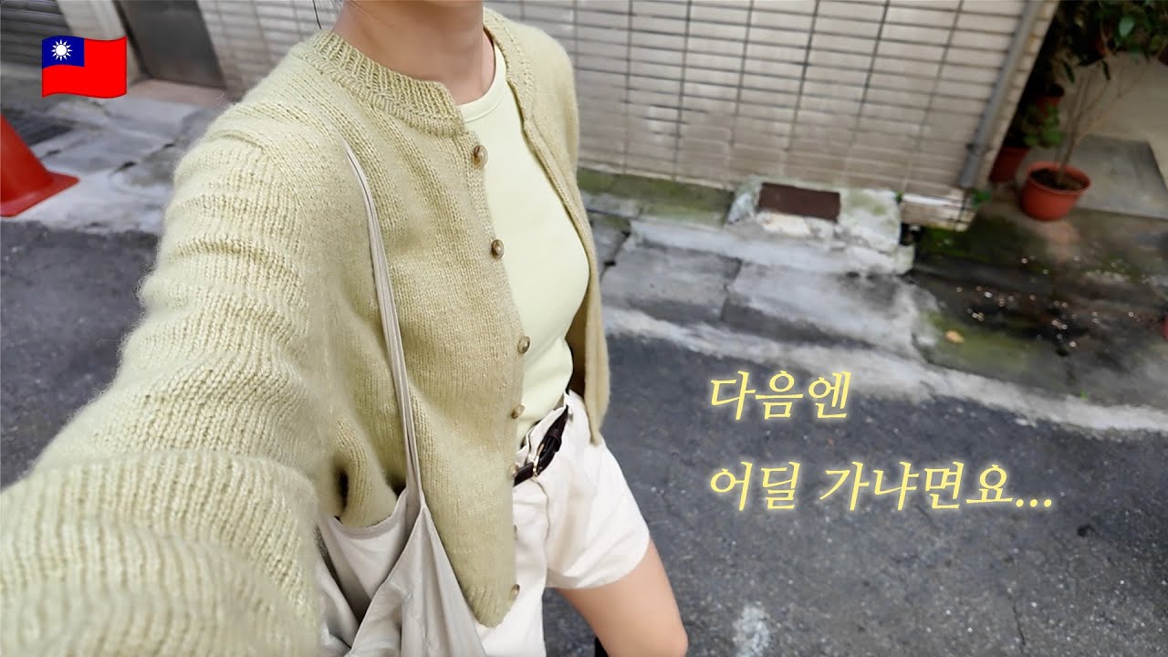로우키 가디건 완성하는 K-뜨개직장인 일상 | 대만 브이로그 ep.3 *마지막*